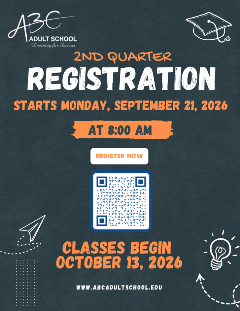 Second Quarter Registration Starts September 21