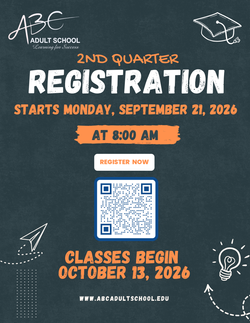Second Quarter Registration Starts September 21